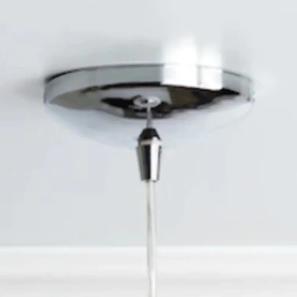 Chrome Modern Art Glass Dome Pendant Light